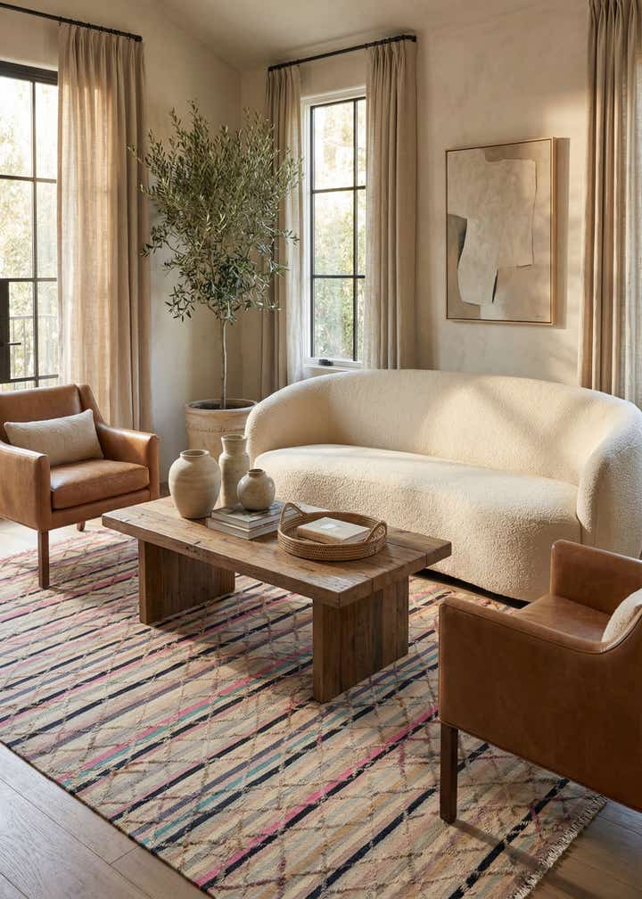 6' 3 x 10' 3 Hand Knotted Darya Wool Rug