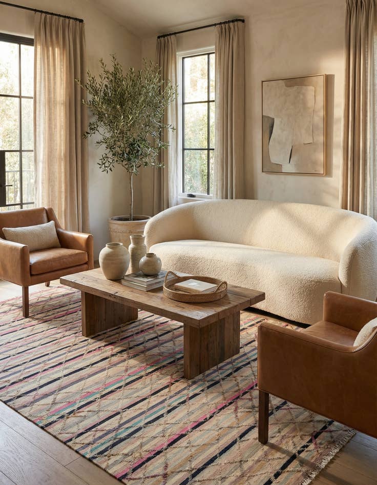 Detail image of 6' 3 x 10' 3 Hand Knotted Darya Wool Rug