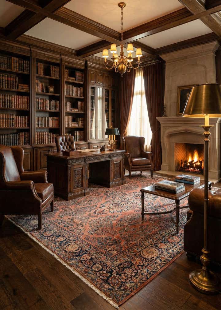 9' 4 x 11' 6 Sarouk Wool Rug