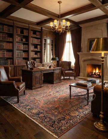 9' 4 x 11' 6 Sarouk Wool Rug