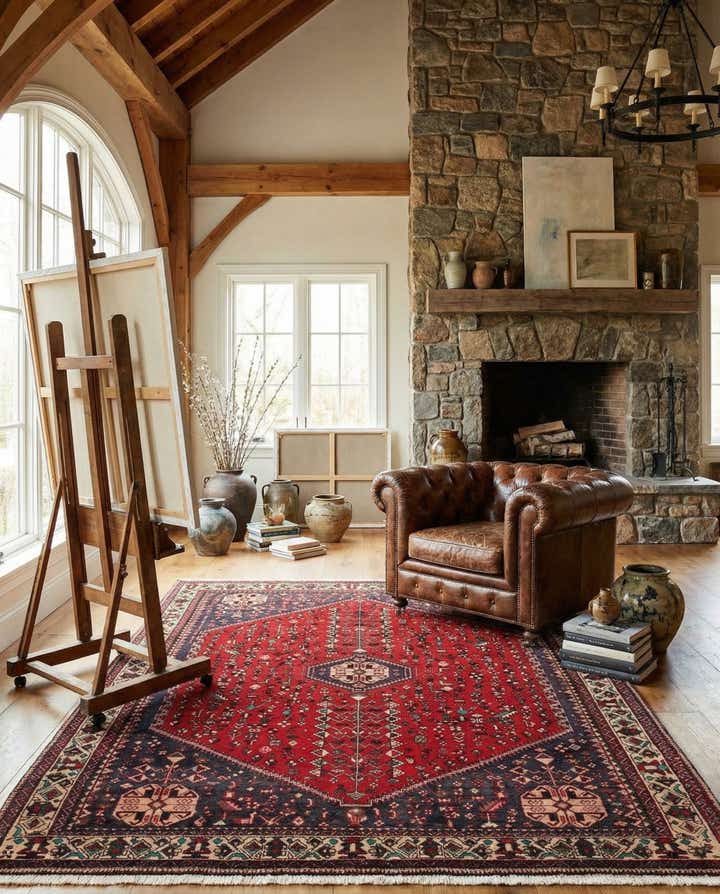 4' 11 x 6' 5 Abadeh Rug
