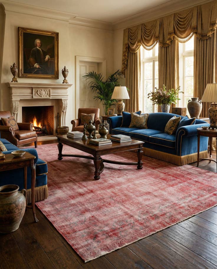 Detail image of 9' 6 x 12' 8 Vintage Royal Wool Rug