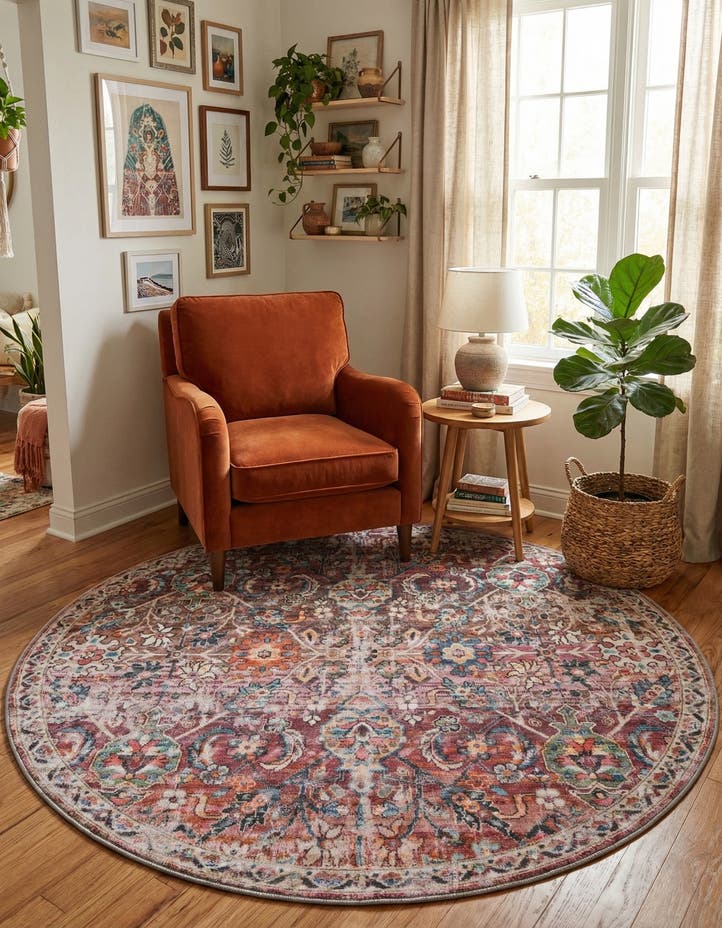 5' 3 x 5' 3 Nostalgia Round Rug