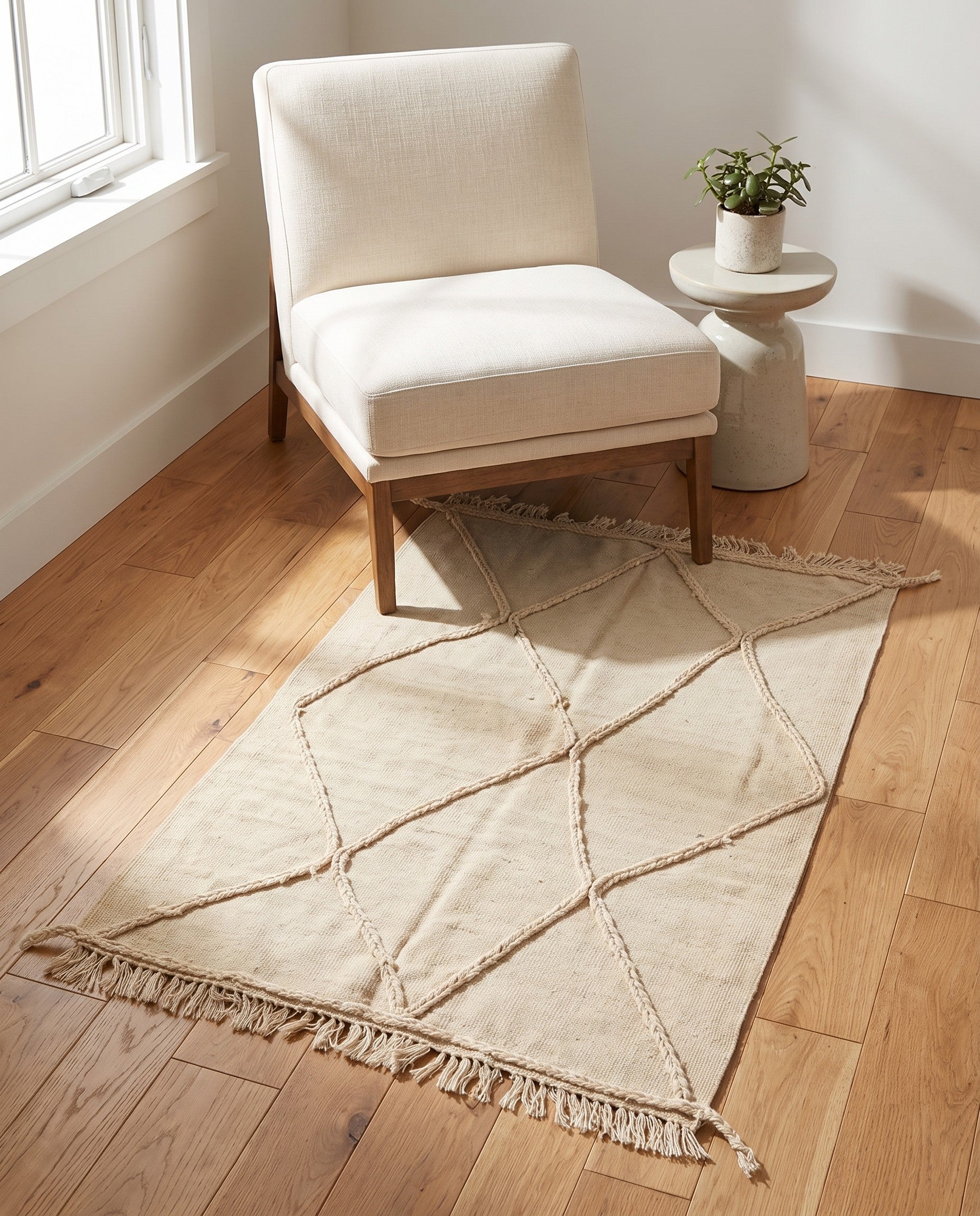 3' 5 x 4' 10 Hand Woven Moroccan Wool Rug