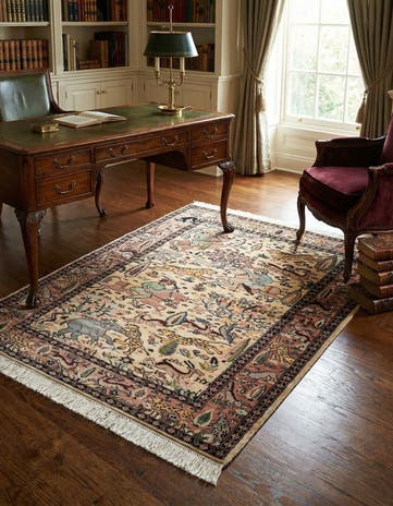 3' 3 x 5' 1 Hand Knotted Kashmir Oriental Rug
