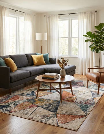 5' 3 x 8' Gemstone Rug