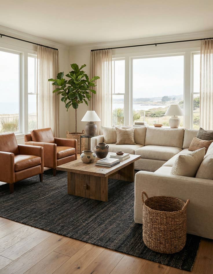 Detail image of 10' x 14' 1  Hand Woven Palm Beach Jute Rug