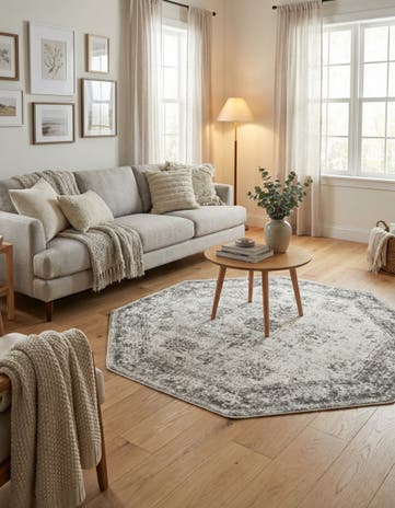 Gray Monte Carlo Octagon Rug