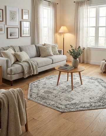 Gray Monte Carlo Octagon Rug