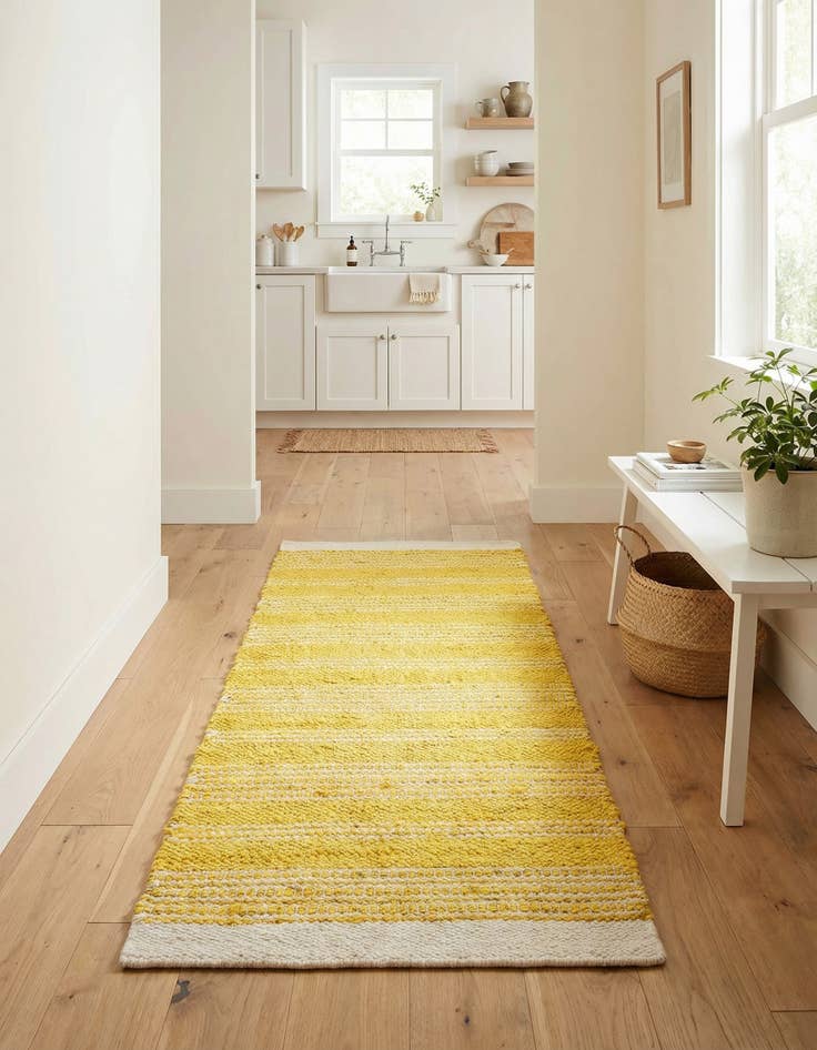 Detail image of  2' x 5' 1  Hand Woven Lariat Runner Rug