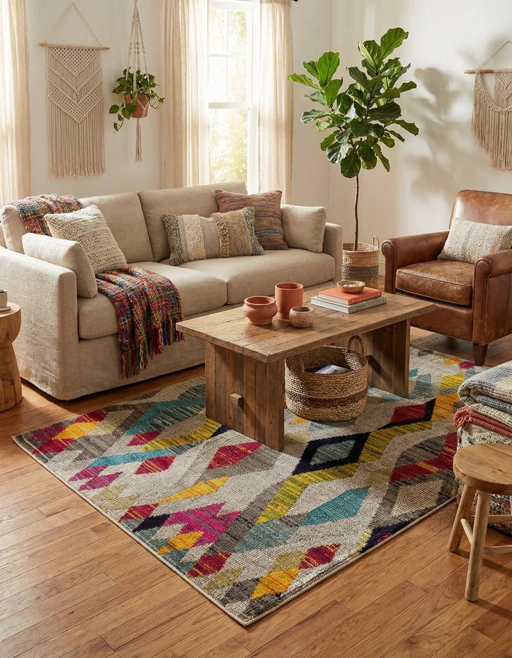 Detail image of  4' x 6'  Washable Mesa Rug