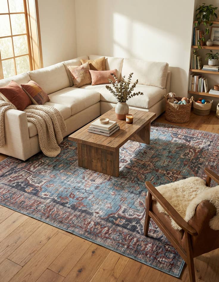 Detail image of  10' 6 x 10' 6  Washable Maahru Square Rug