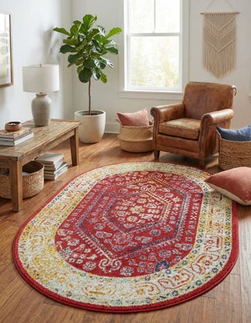 Magenta Aurelia Oval Rug