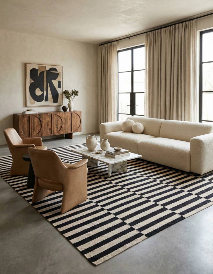 Detail image of 8' 1 x 11' 1  Hand Woven Kilim Modern Wool Rug