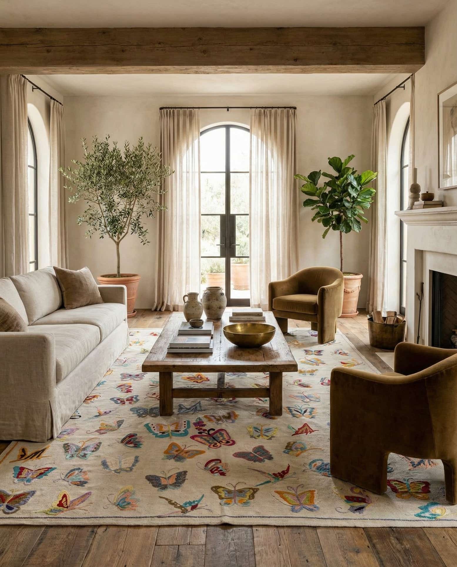205cm x 280cm Hand Woven Kilim Suzani Wool Rug