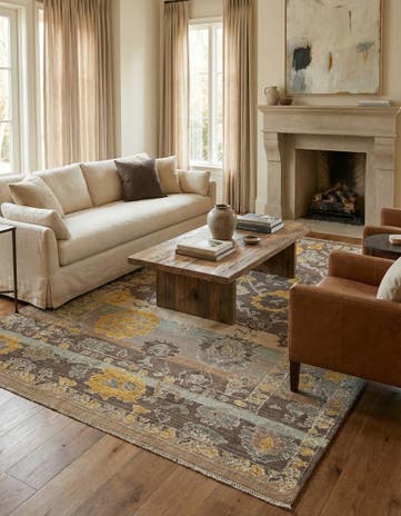 8' 2 x 10' 6 Hand Knotted Oushak Wool Rug