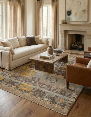 8' 2 x 10' 6 Hand Knotted Oushak Wool Rug
