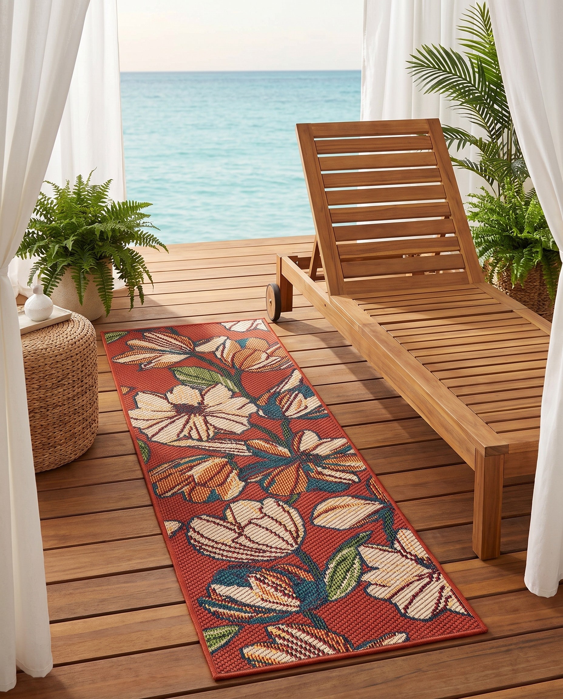 2' x 6' Easy-Clean Baja Indoor / Outdoor Runner Rug