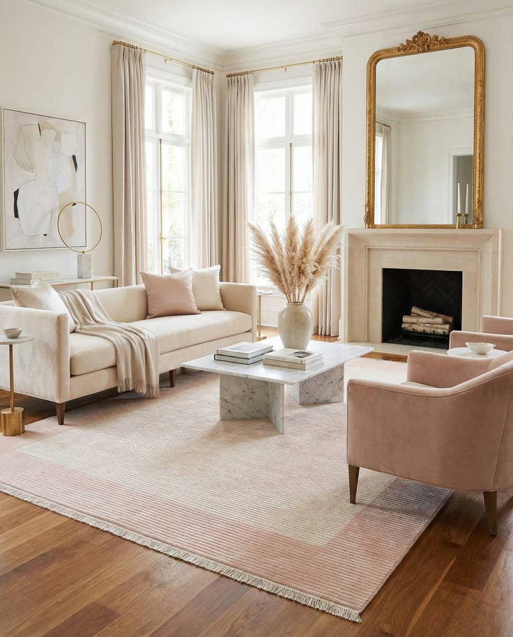 Detail image of 6' 7 x 9' 11 Hand Knotted Darya Wool Rug