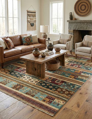 6' 8 x 9' 7 Hand Knotted Modern Ziegler Rug