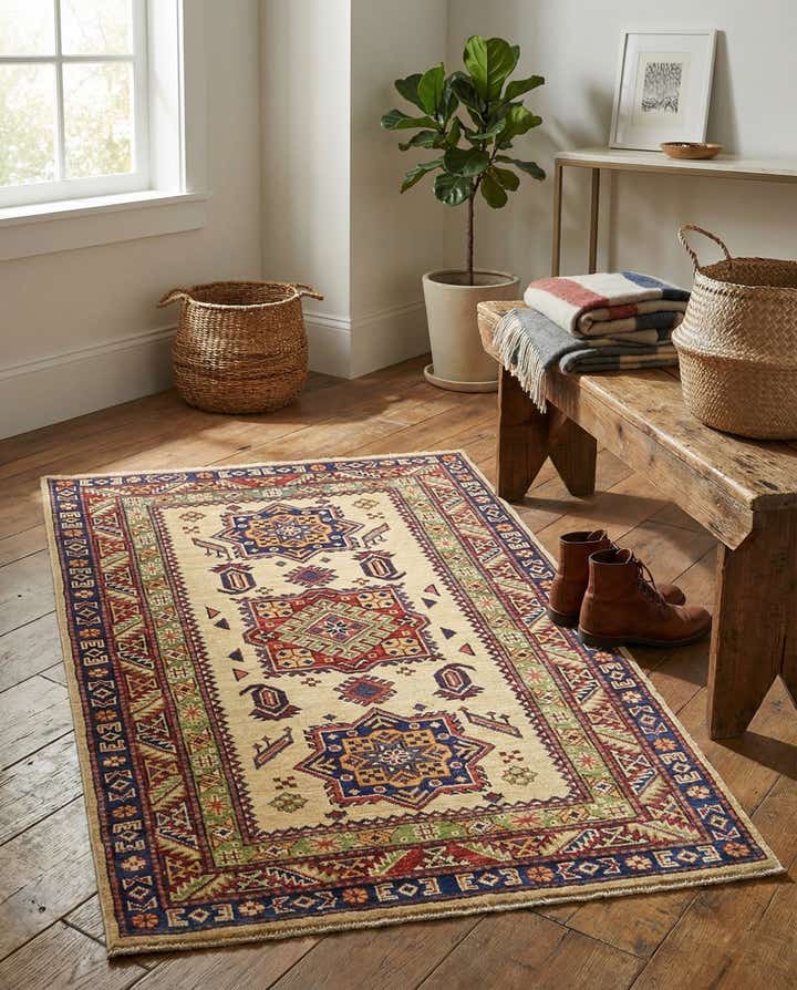 2' 9 x 4' Hand Knotted Kazak Rug