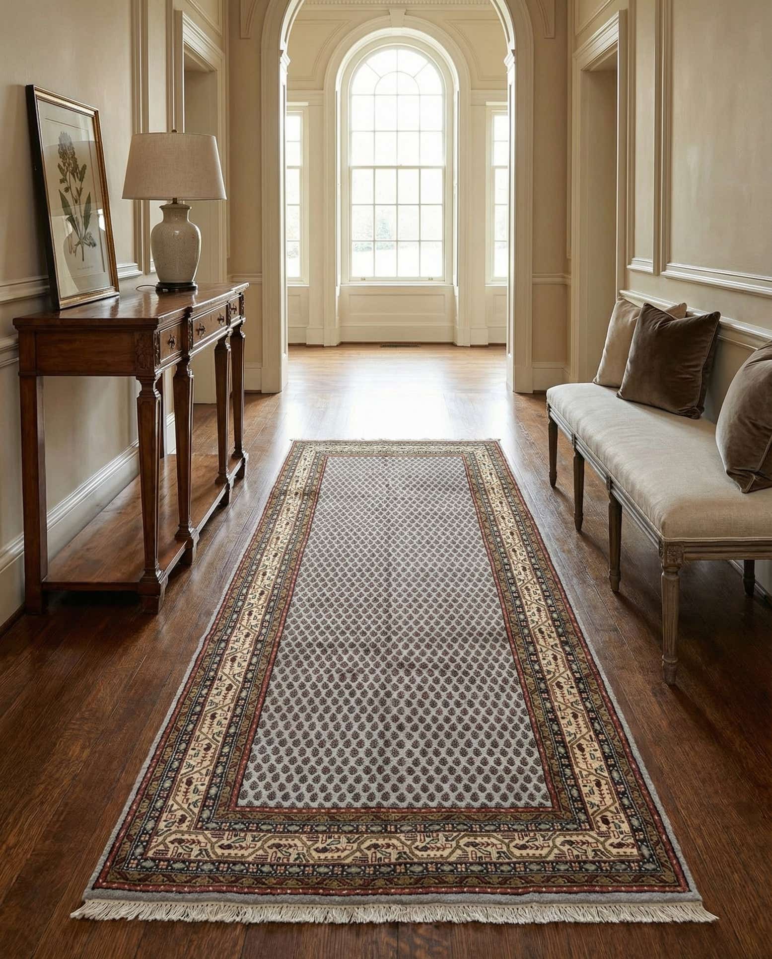 5' 4 x 10' 2 Hand Knotted Mir Wool Runner Rug