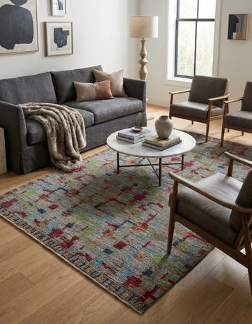 6' 5 x 9' 8 Hand Knotted Darya Wool Rug