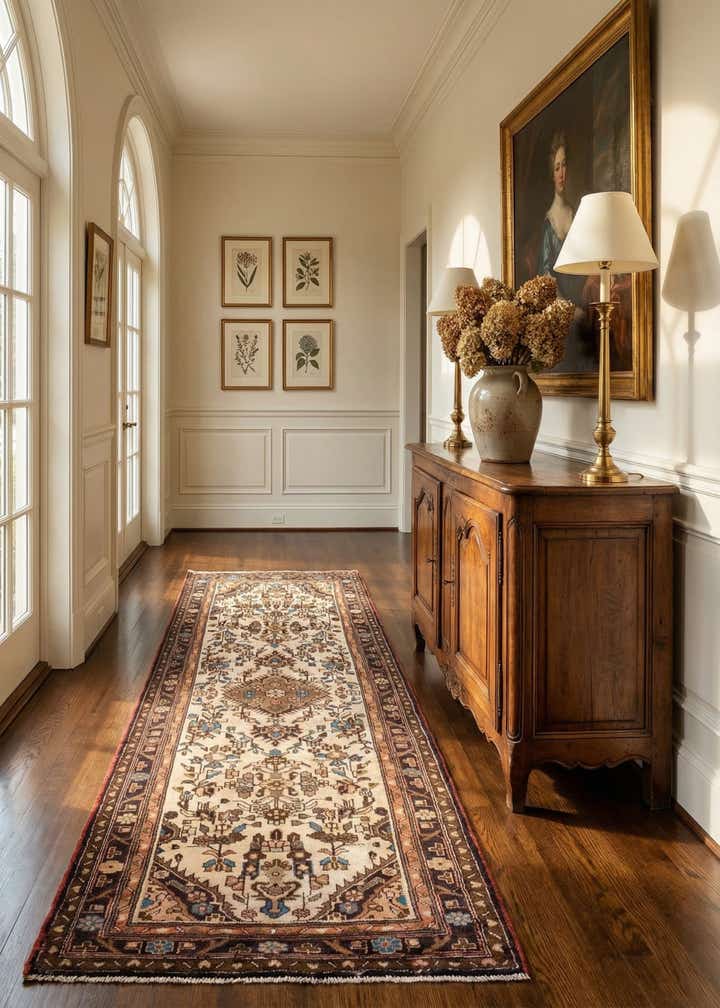 3' 5 x 9' 2 Ardabil Wool Runner Rug