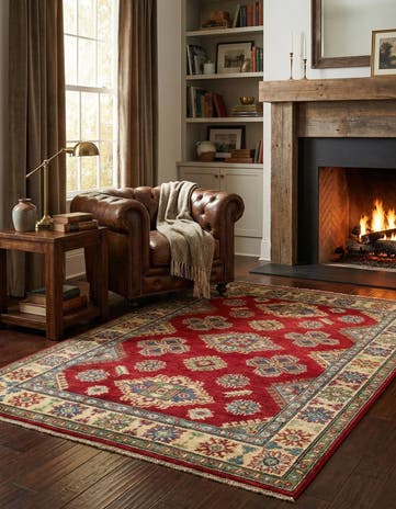 4' x 6' 1 Hand Knotted Kazak Rug