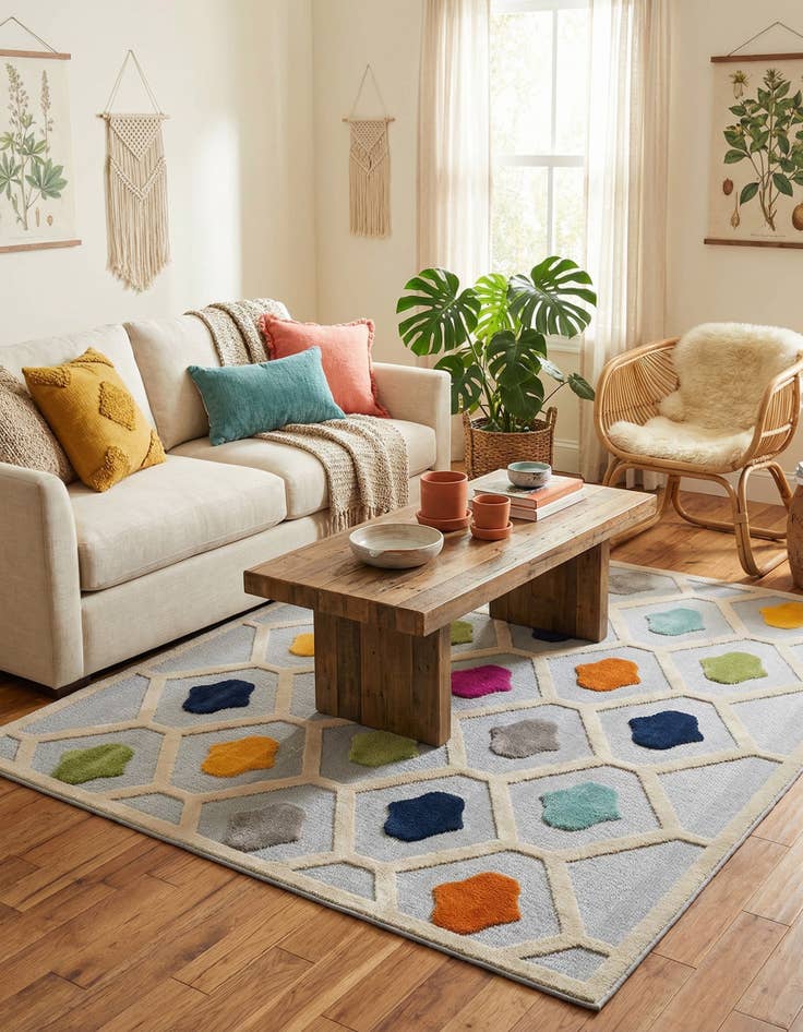 Detail image of 7' 10 x 7' 10  Washable Aruba Indoor / Outdoor Square Rug