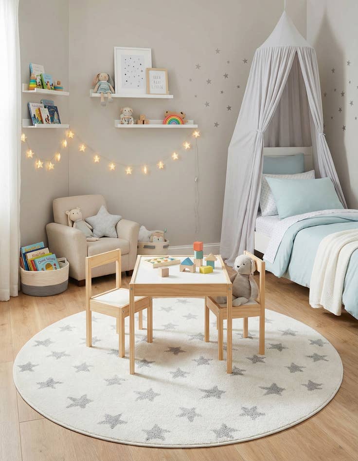 Detail image of 5' x 5' Whimsy Kids Round Rug