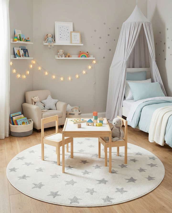 5' x 5' Whimsy Kids Round Rug