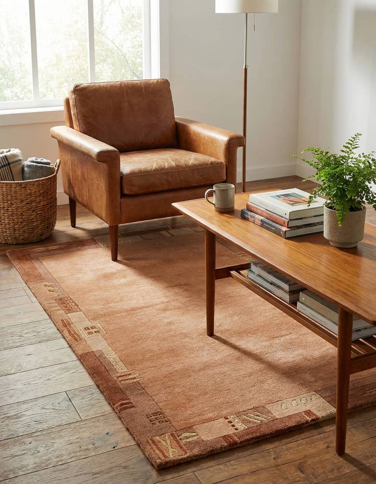 Detail image of 2' 4 x 4' 7  Hand Knotted Nepal Wool Rug