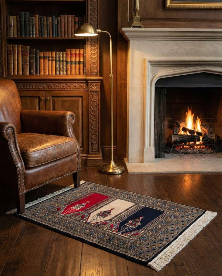 2' 2 x 3' 2 Hand Knotted Bokhara Oriental Wool Rug