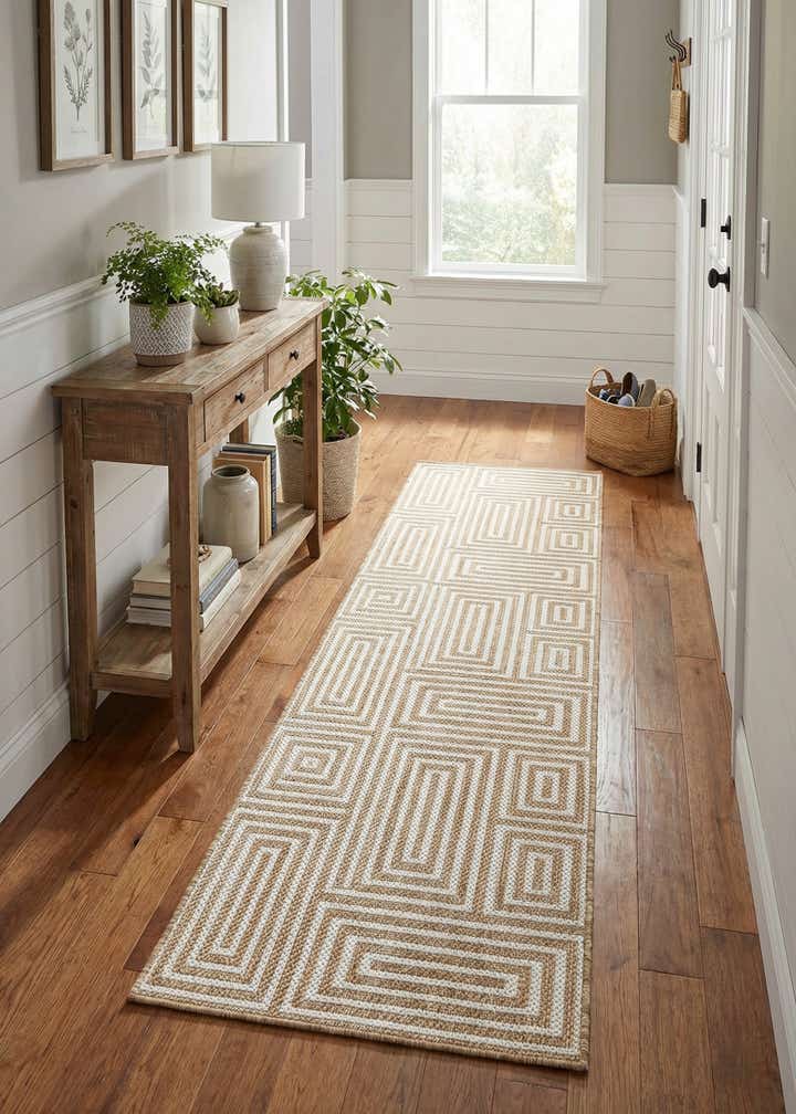 2' x 8' Easy-Clean Modern Indoor / Outdoor Runner Rug