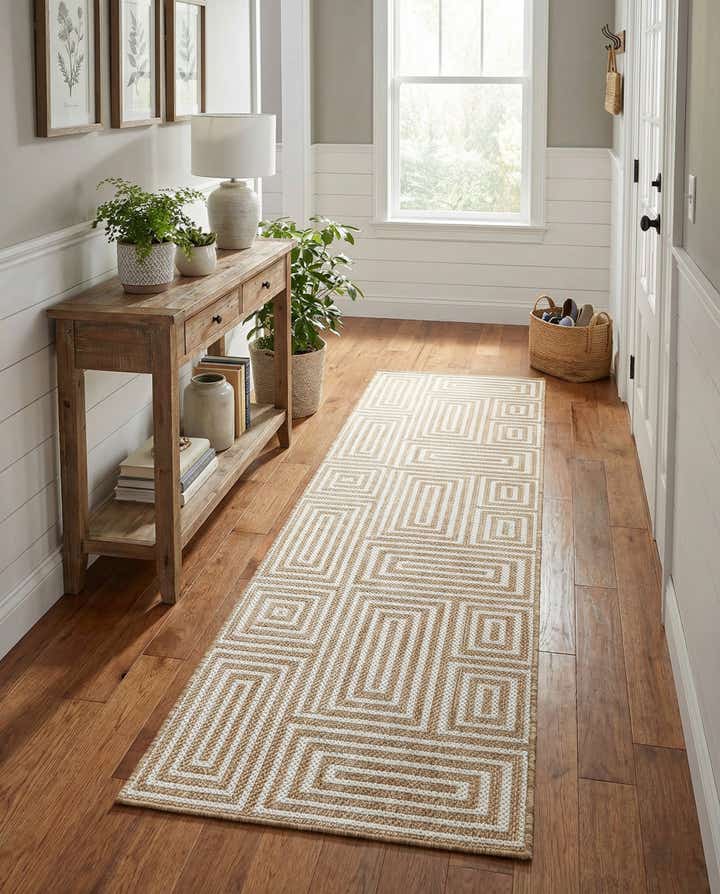 2' x 8' Easy-Clean Modern Indoor / Outdoor Runner Rug