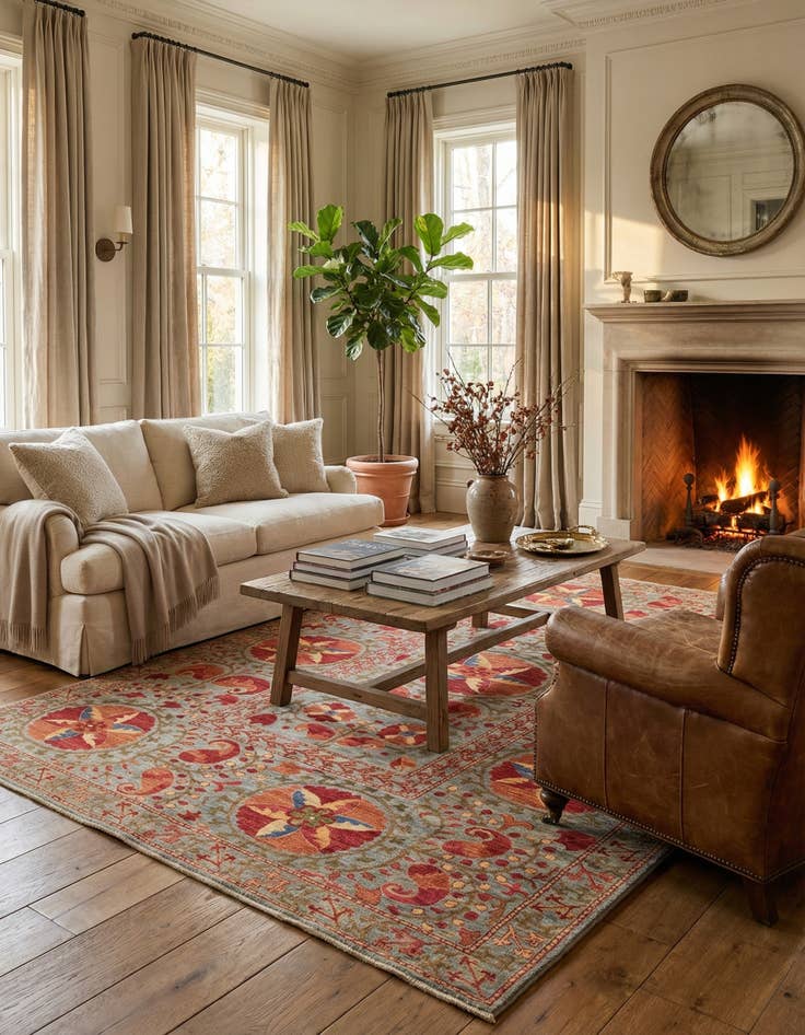 Detail image of  5' 2 x 7' 1  Hand Knotted Ariana Ziegler Oriental Rug