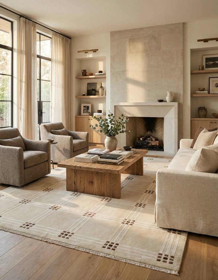 Detail image of  8' 1 x 11' 2  Hand Knotted Darya Wool Rug