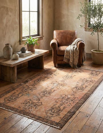 3' 1 x 5' 7 Hand Knotted Ultra Vintage Persian Wool Runner Rug