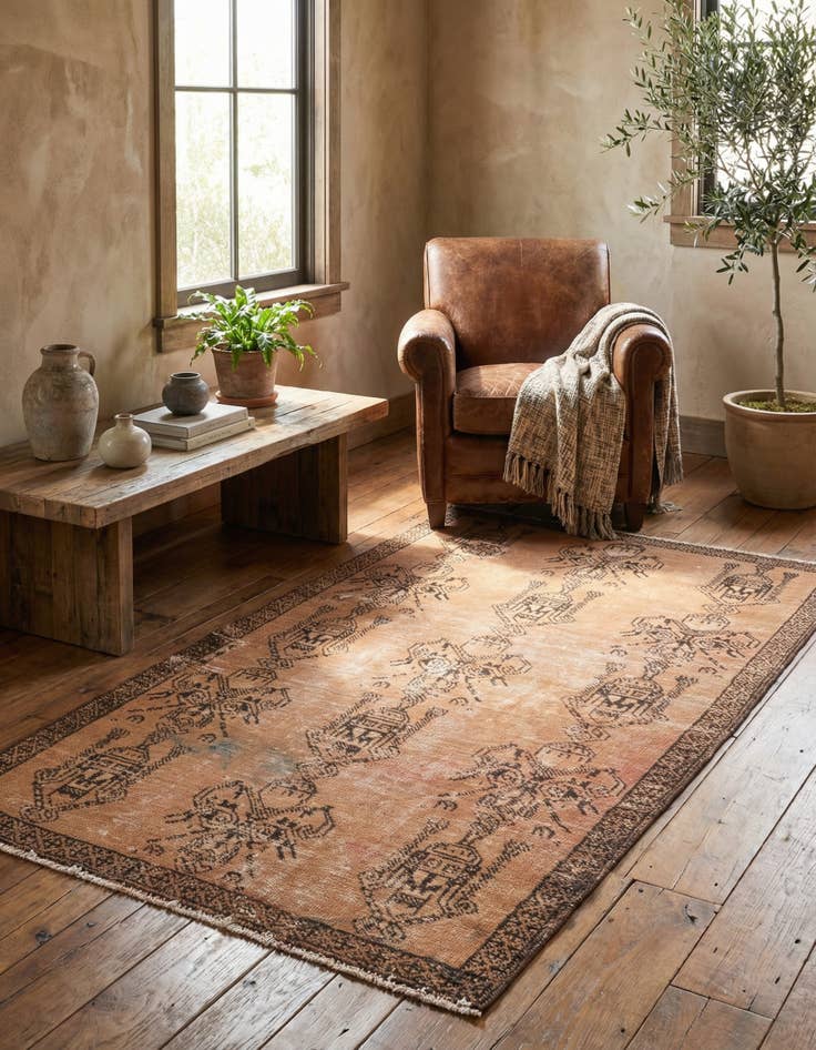 Detail image of 3' 1 x 5' 7 Hand Knotted Ultra Vintage Persian Wool Runner Rug