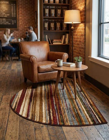 Beige Cafe Hearth Rug