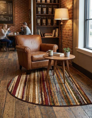 Beige Cafe Hearth Rug