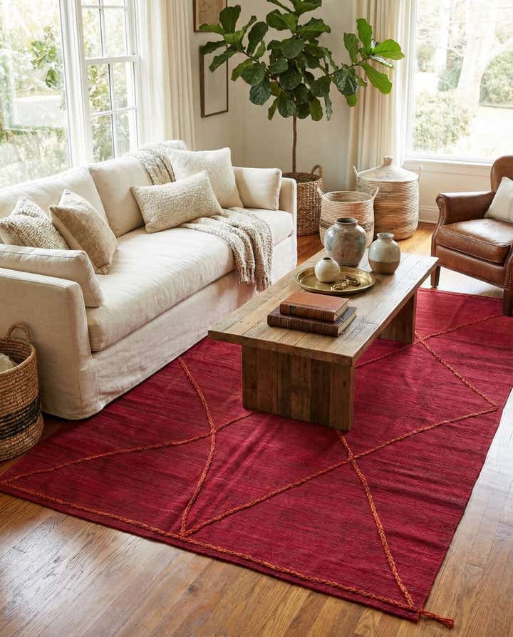6' 9 x 9' 6 Hand Knotted Moroccan Wool Rug