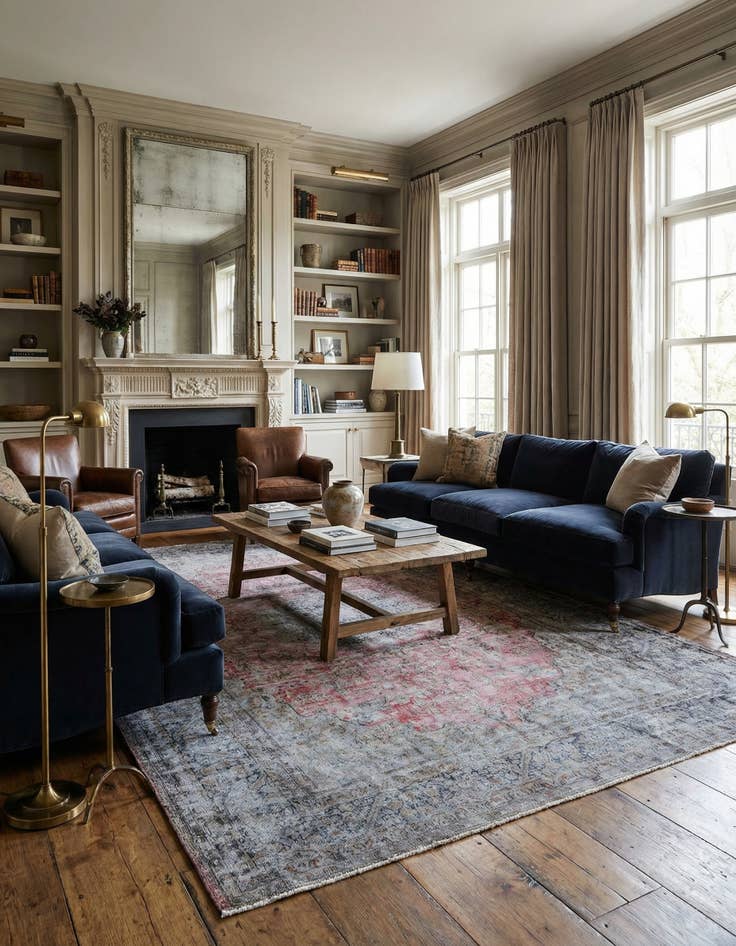 Detail image of 6' 10 x 9' 5 Vintage Royal Wool Rug