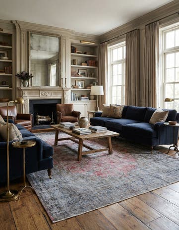 6' 10 x 9' 5 Vintage Royal Wool Rug
