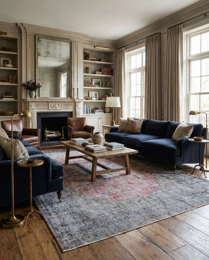 6' 10 x 9' 5 Vintage Royal Wool Rug