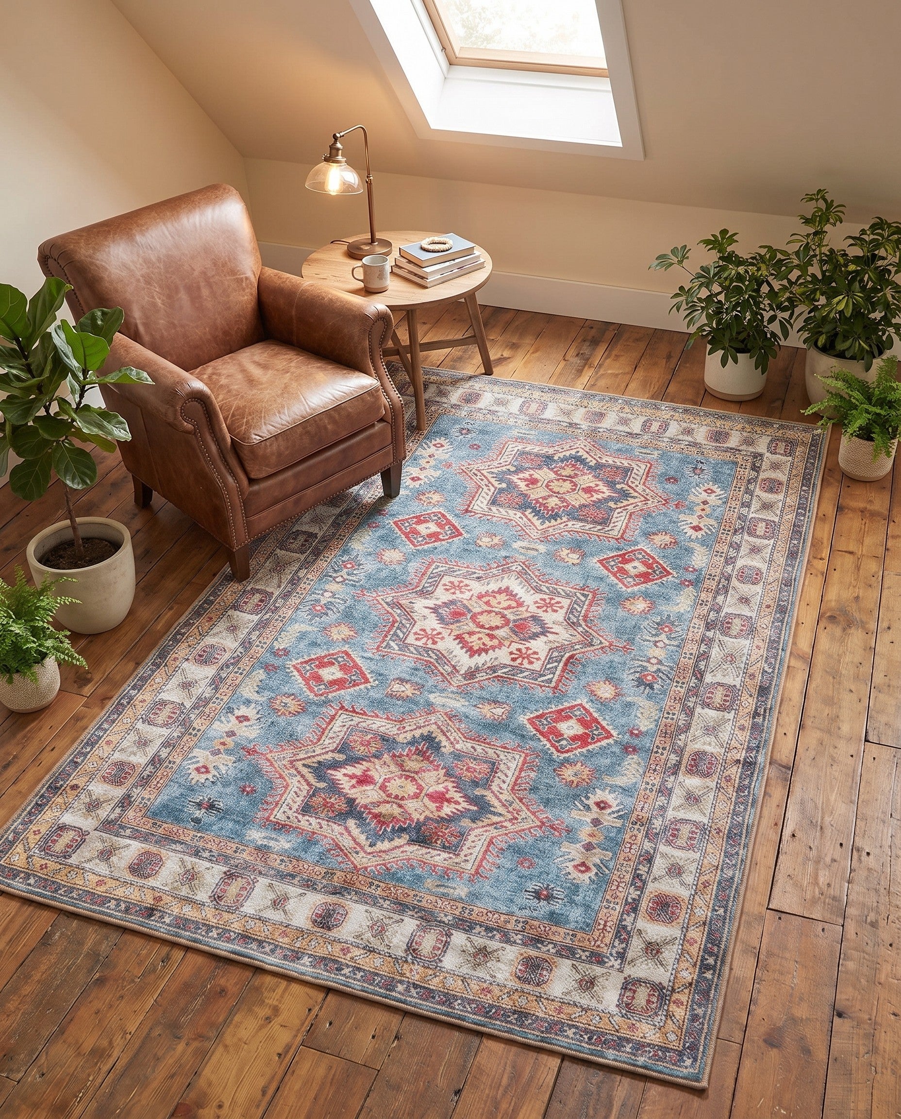 4' 1 x 6' 1 Washable Timeless Rug