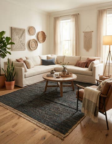 6' 2 x 9' 6 Hand Knotted Moroccan Wool Rug