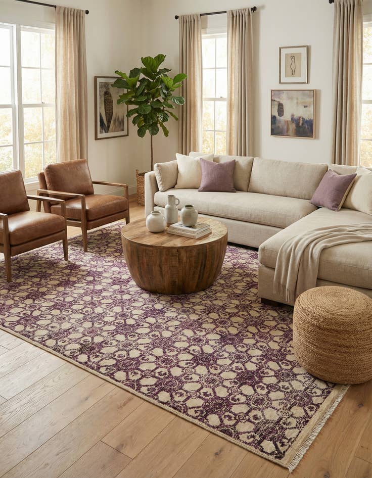 Detail image of  8' x 9' 8  Hand Knotted Darya Wool Rug