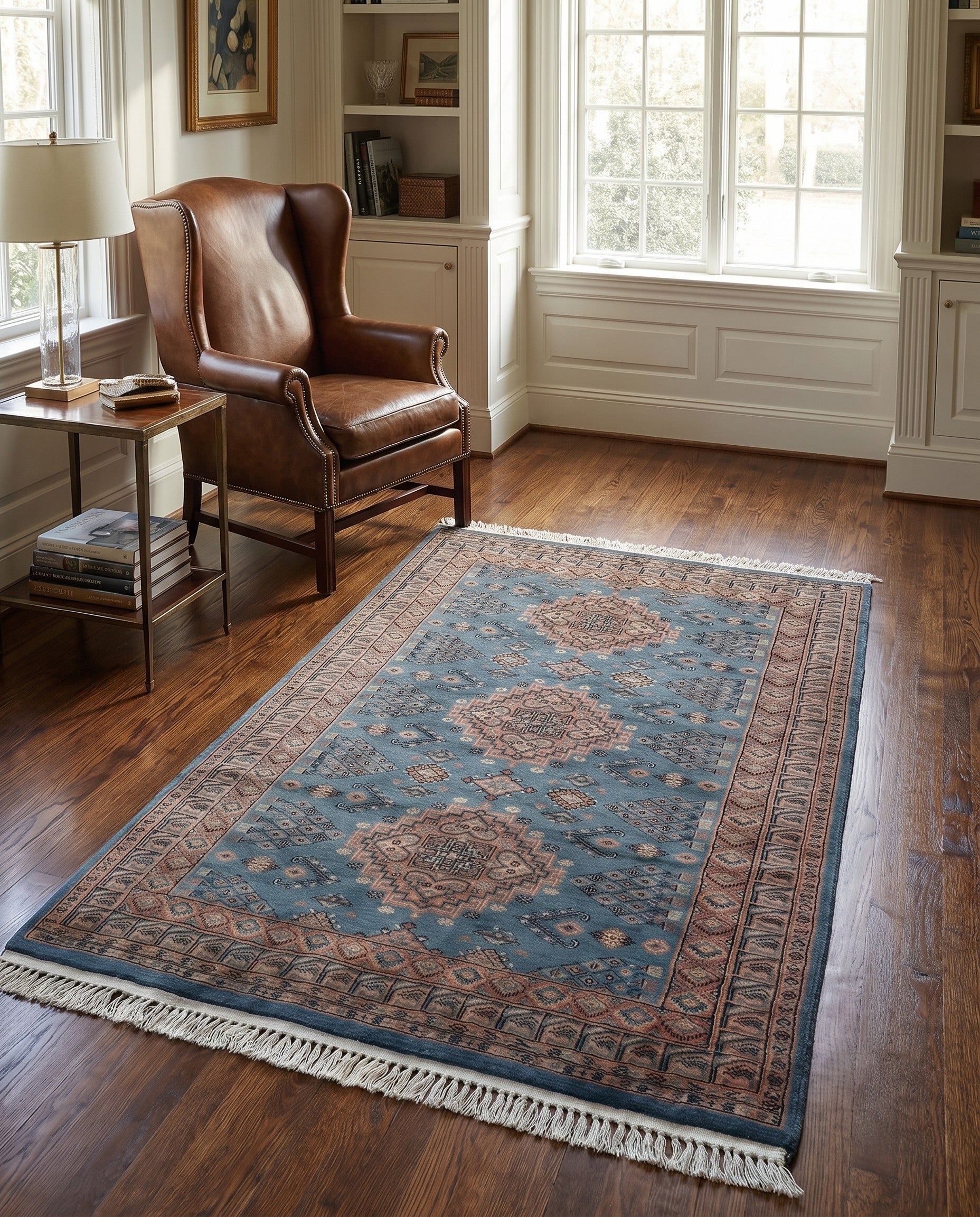 4' 2 x 6' 1 Hand Knotted Bokhara Oriental Wool Rug